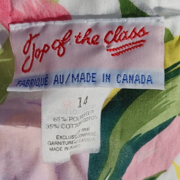 LOVELY Vintage FLORAL Dress TOP OF THE CLASS Size 14 - Picture 2 of 7